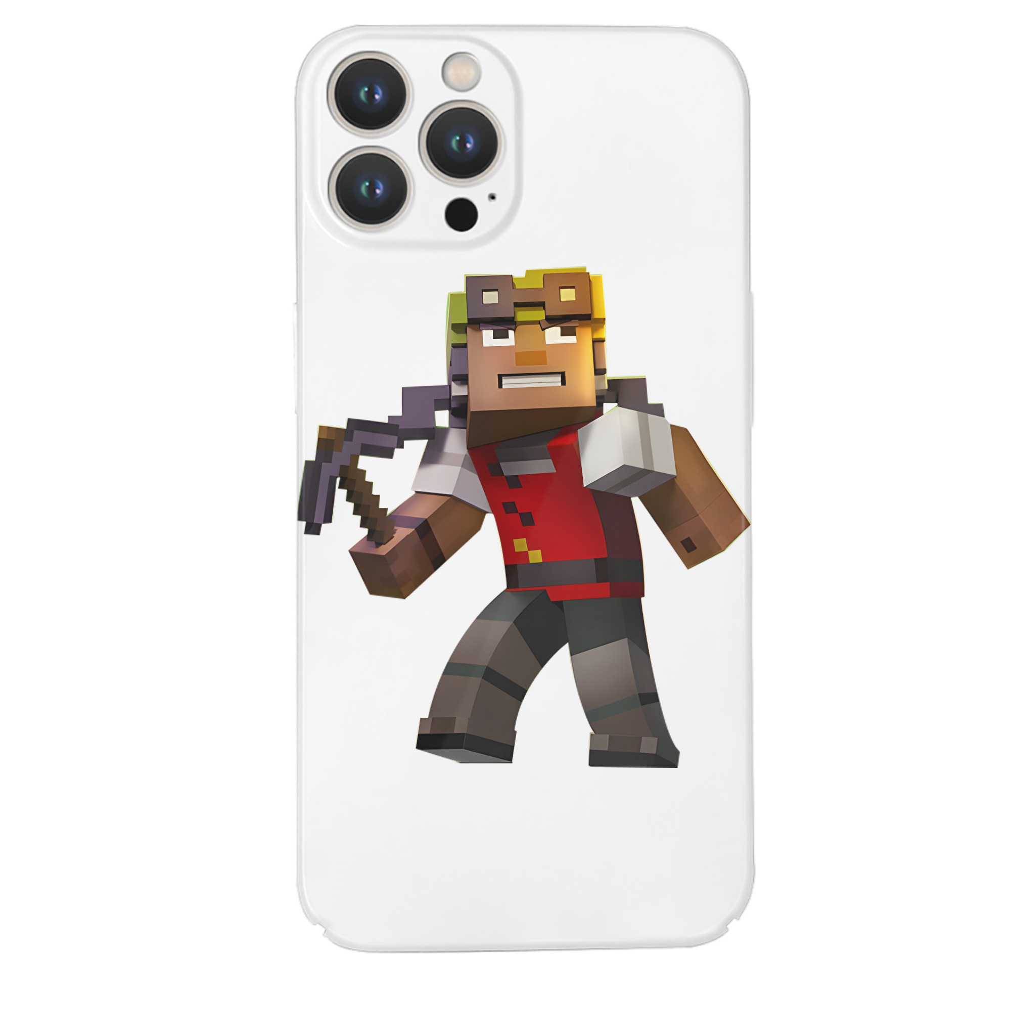 （画像用） マインクラフト ブロックの世界 Minecraft MC Block world 【iPhone 14シリーズ対応】ハードケース